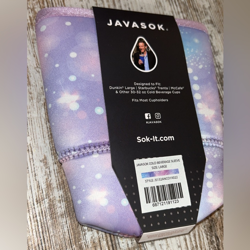 JavaSok purple galaxy cold beverage sleeve Size L #loungewear #outdoors